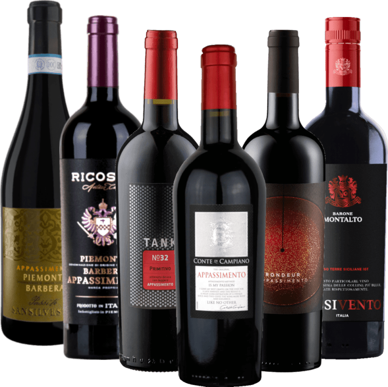 太陽の恵みを受けたアッパッシメントのグルメ旅行 - 6本の試飲パッケージ