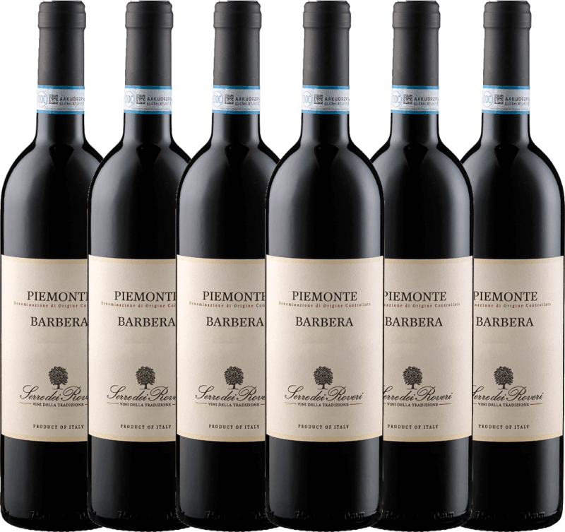 6er Vorteils-Weinpaket - Serre dei Roveri Piemonte Barbera DOC - Sartirano