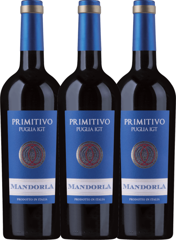 3er Vorteils-Weinpaket - Primitivo Puglia IGT - Mandorla
