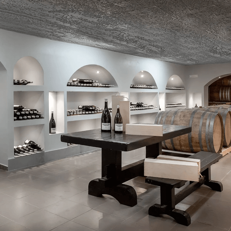 アーティミス・カラモレゴスワイナリーのワインセラー