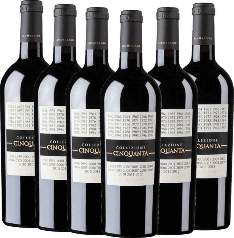6er Vorteils-Weinpaket - Collezione Cinquanta Vino Rosso d'Italia - Cantine San Marzano