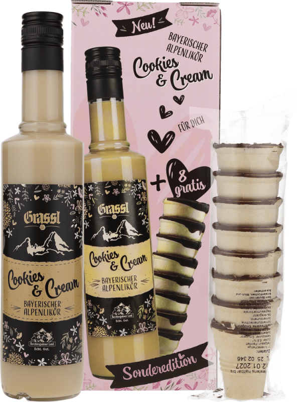 Cookies & Cream in GP mit 8 Waffeln 0,5l - Grassl