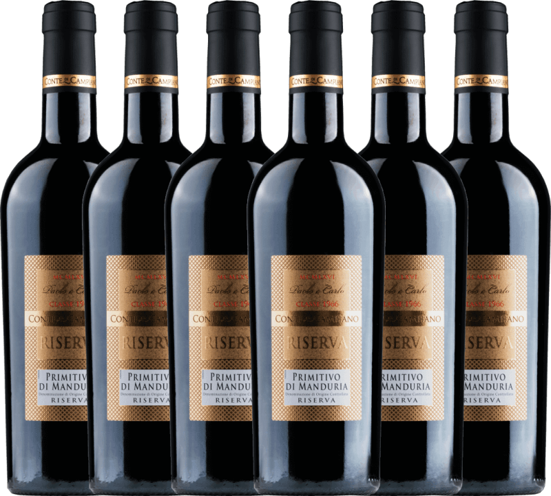 6er Vorteils-Weinpaket - Primitivo di Manduria Riserva DOC - Conte di Campiano
