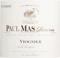 プレビュー: Single Vineyard Collection Viognier - Paul Mas Reserve