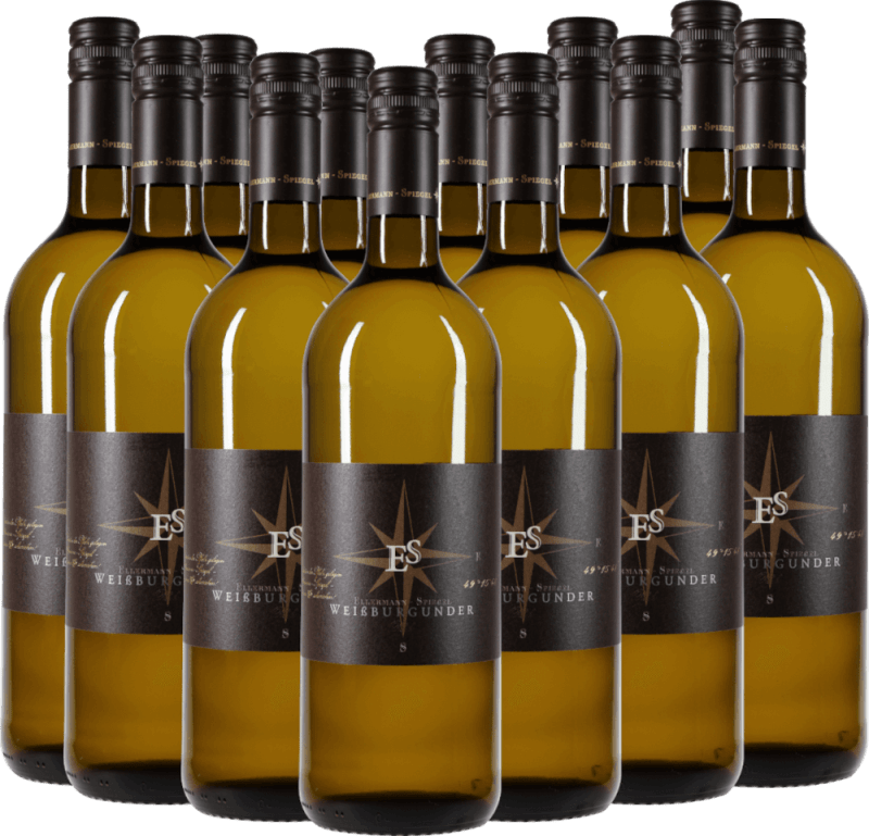 12x Vorteils-Weinpaket Weißburgunder trocken 1,0 l - Ellermann-Spiegel