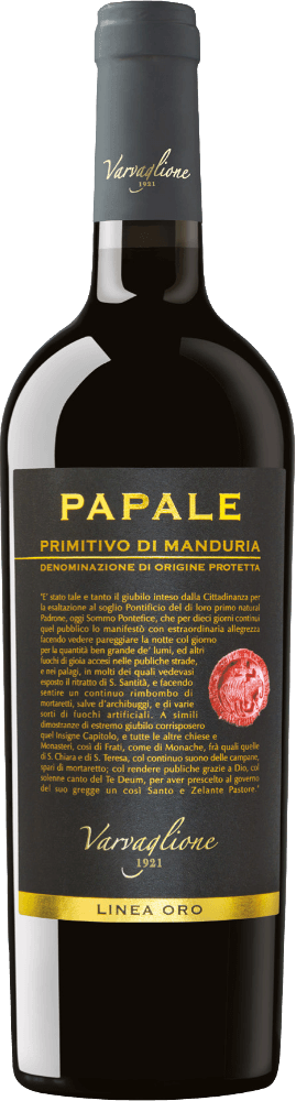 プレビュー: 12er Vorteils-Weinpaket - Papale Linea Oro Primitivo di Manduria - Varvaglione
