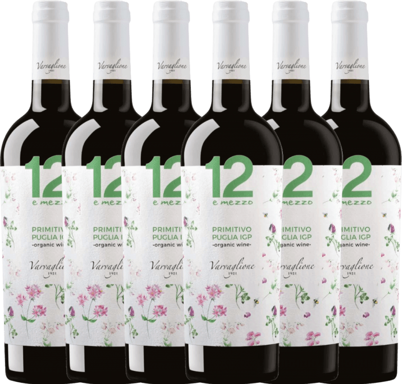 6er Vorteils-Weinpaket - 12 e Mezzo Primitivo Organic - Varvaglione