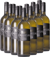 12x Vorteils-Weinpaket Kerner & Riesling ganzer Liter fruchtig - Weingut Manz