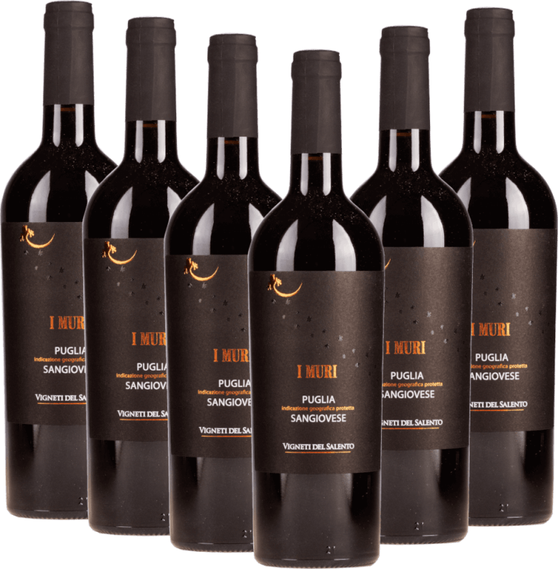6er Vorteils-Weinpaket - I Muri Sangiovese Puglia IGP - Vigneti del Salento