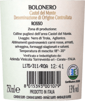 プレビュー: Bolonero Castel del Monte Rosso - Torrevento