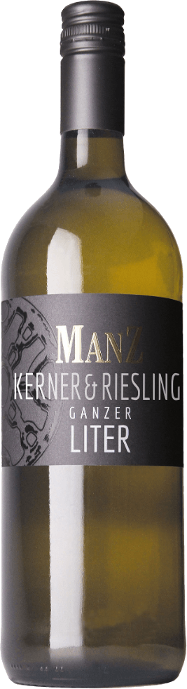 プレビュー: 6x Vorteils-Weinpaket Kerner & Riesling ganzer Liter fruchtig - Weingut Manz