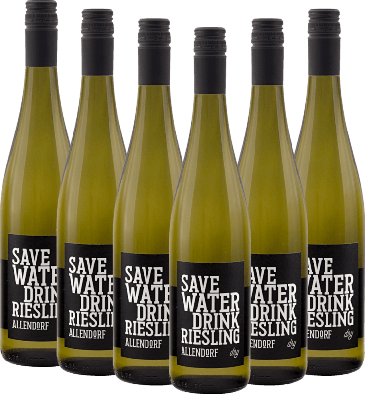 Save Water drink Riesling dry - Fritz Allendorf - 6x Vorteilspaket
