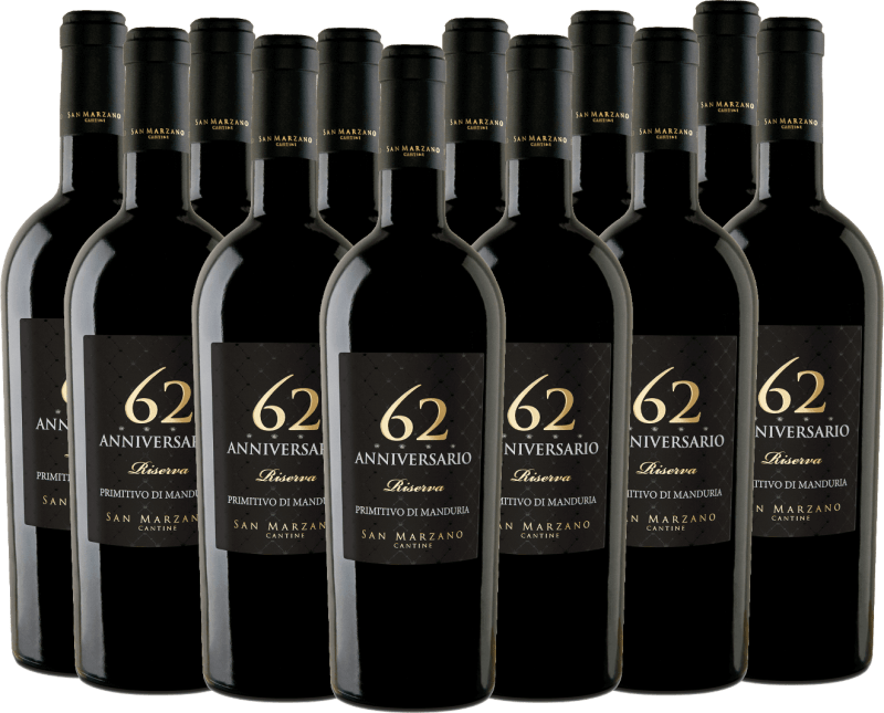 12x Vorteils-Weinpaket Anniversario 62 Primitivo di Manduria DOC - Cantine San Marzano