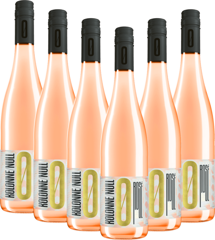 6er Vorteils-Weinpaket - Rosé alkoholfreier Wein - Kolonne Null