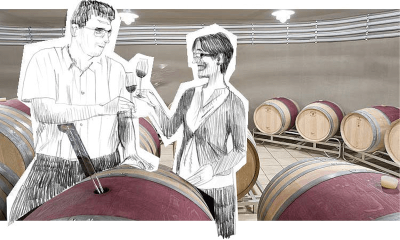 エンリケとエリサのセラーにて