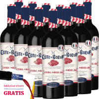 プレビュー: 12er Vorteils-Weinpaket - Cote de Boeuf Rouge Syrah-Marselan - Les Grands Chais de France