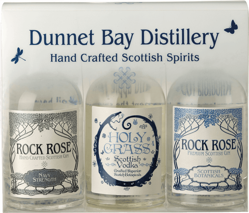 Rock Rose Gin Miniatur Triple Gift Pack - Dunnet Bay Distillery