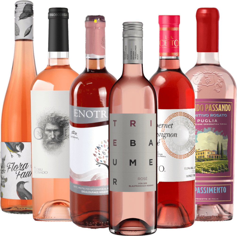 6er Kennenlernpaket - Rosé aus aller Welt und in allen Facetten を