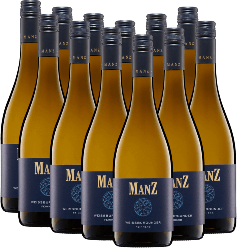 12er Vorteilspaket - Weißburgunder feinherb - Weingut Manz