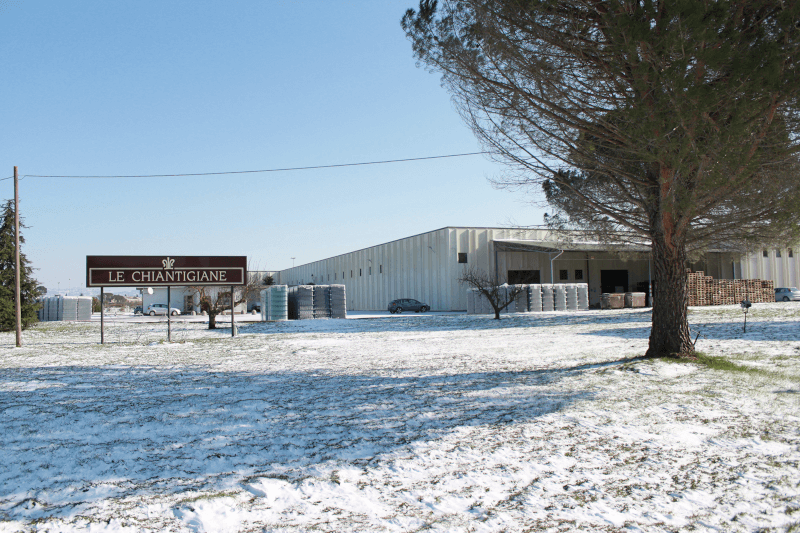 冬のLe Chiantigianeのワイナリー