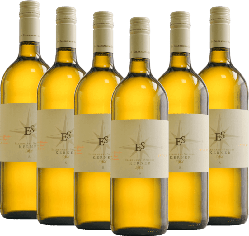 6x Vorteils-Weinpaket Kerner feinherb 1,0 l - Ellermann-Spiegel
