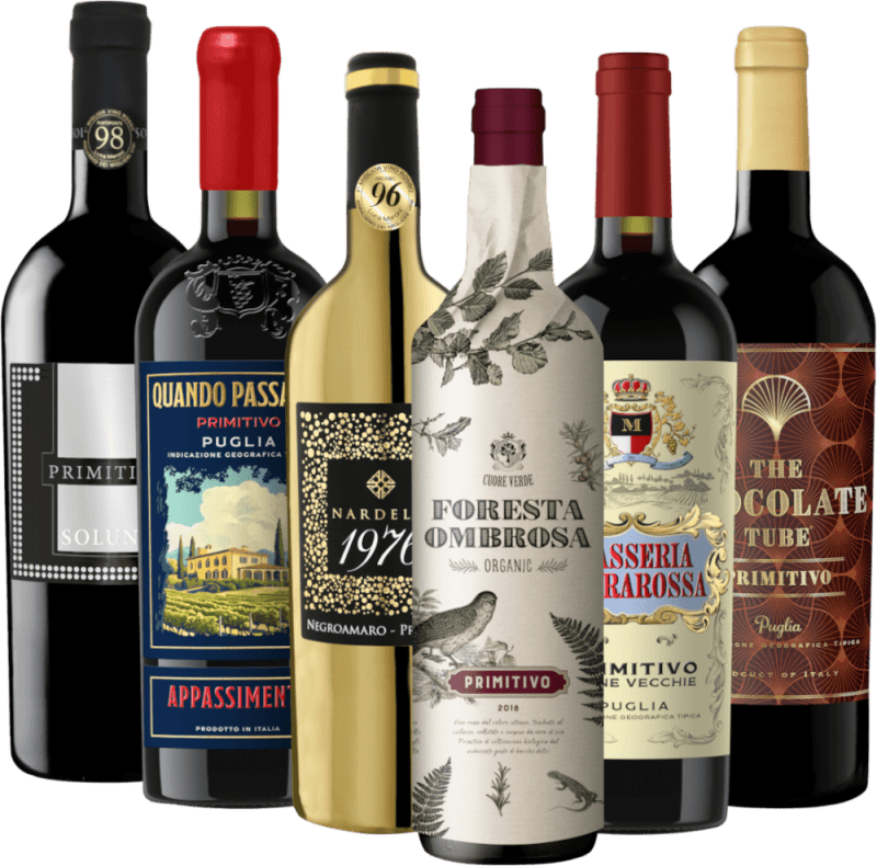 プリミティーボのスタイリッシュなハイライト 6個セットのギフトパッケージ（VINELLO製）