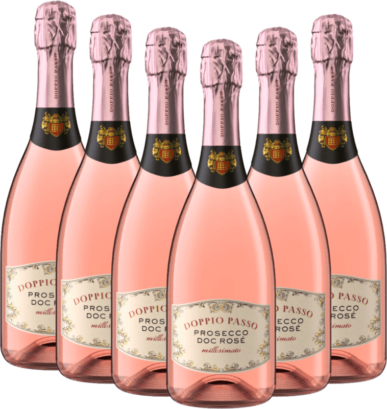 6er Vorteilspaket - Doppio Passo Asolo Rosé Prosecco Millesimato D.O.C. - CVCB