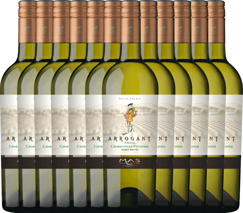 12er Vorteils-Weinpaket - Ribet Blanc Chardonnay Viognier - Arrogant Frog