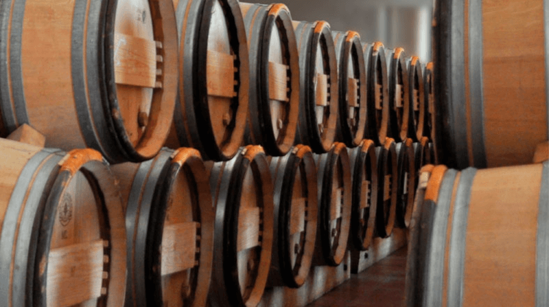 シャトー・ガイヤールのセラーにて シャトー・ガイヤールのセラーにて