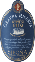 プレビュー: Grappa Riserva Botti da Rum 0,5 l - Distilleria Sibona