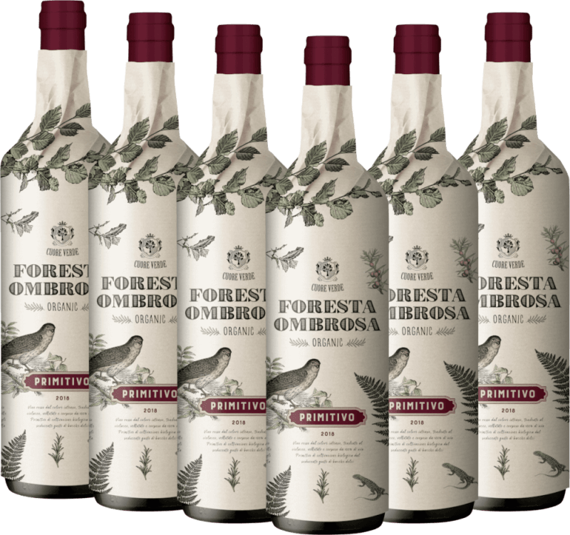 6x Vorteils-Weinpaket Foresta Ombrosa Puglia IGT - Cuore Verde