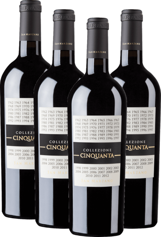 Collezione Cinquanta Vino Rosso d'Italia - Cantine San Marzano 4x Vorteilspaket