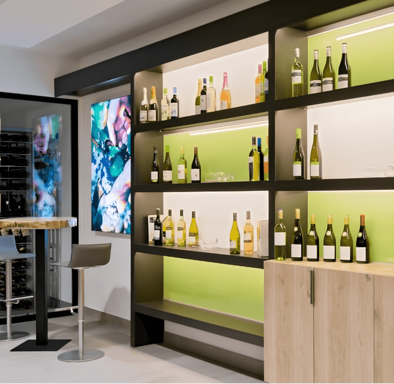 ハッヒツハイムワイナリーのワインラック ハッヒツハイムワイナリーのワインラック