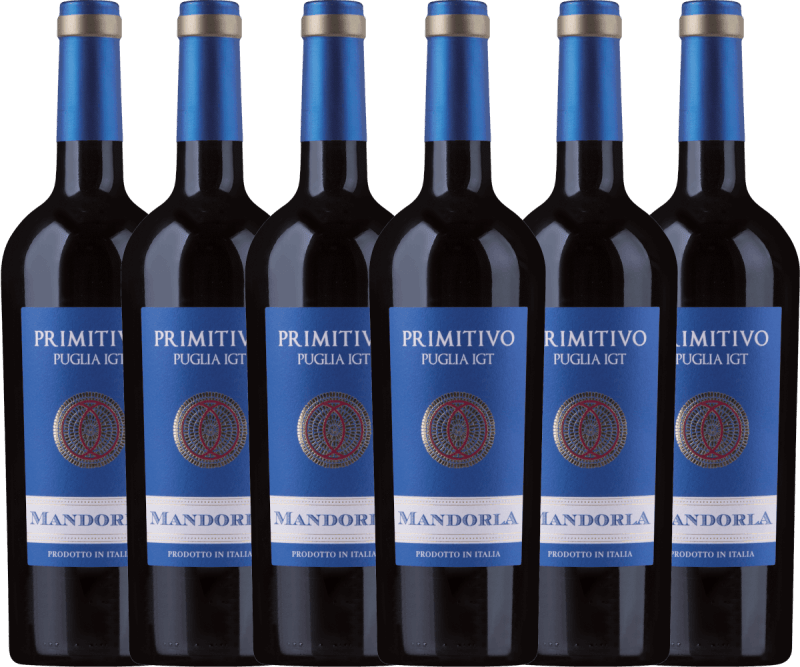 6er Vorteils-Weinpaket - Primitivo Puglia IGT - Mandorla