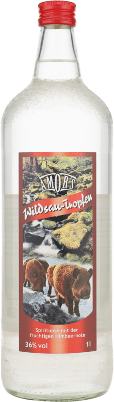 Wildsautropfen fruchtige Himbeernote 1,0 l - Brennerei Bauer