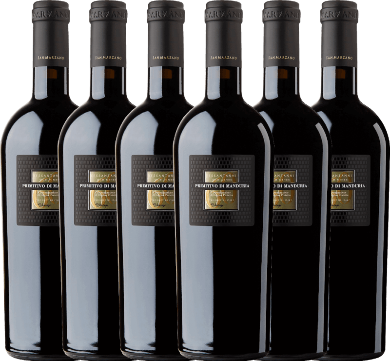 6er Vorteils-Weinpaket - Sessantanni Primitivo di Manduria DOC - Cantine San Marzano
