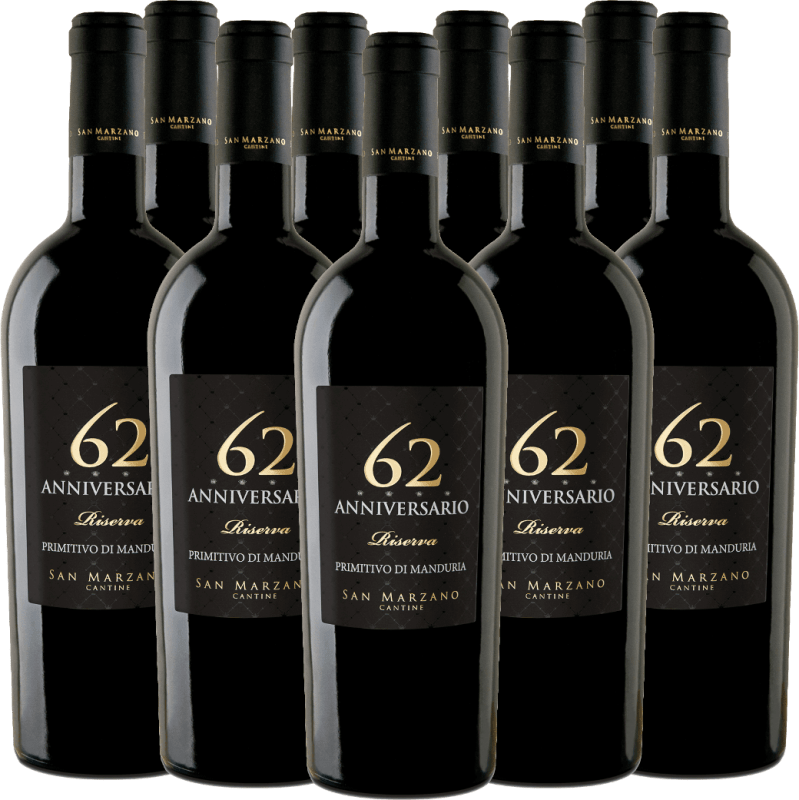 9x Vorteils-Weinpaket Anniversario 62 Primitivo di Manduria DOC - Cantine San Marzano