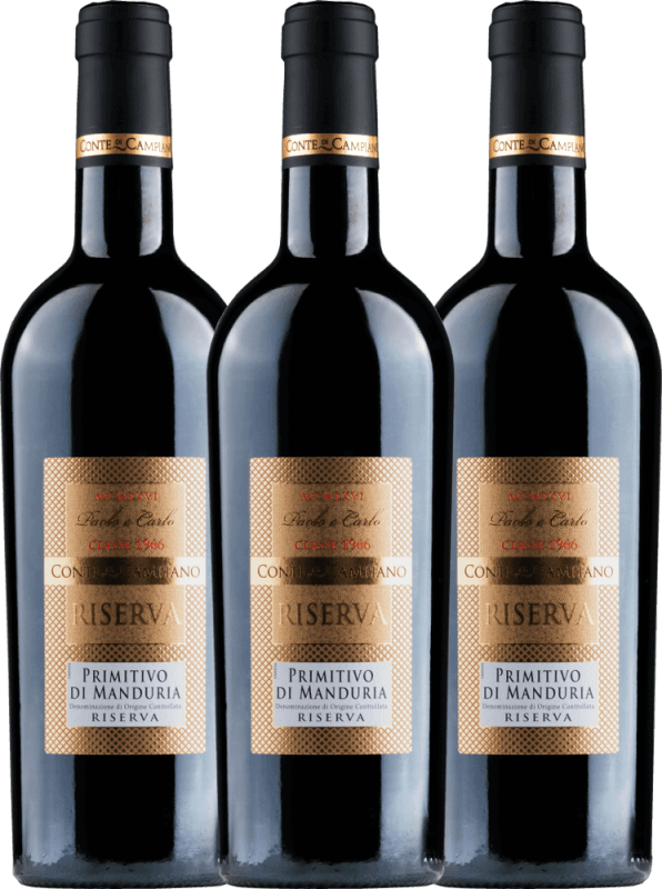3er Vorteils-Weinpaket - Primitivo di Manduria Riserva DOC - Conte di Campiano