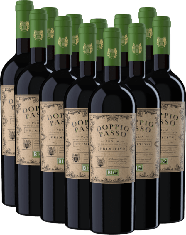12er Vorteils-Weinpaket - Doppio Passo Bio Primitivo Puglia IGT - CVCB