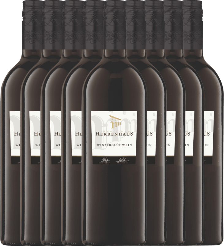 9er Paket - Roter Herrenhaus Glühwein 1,0 l - Lergenmüller